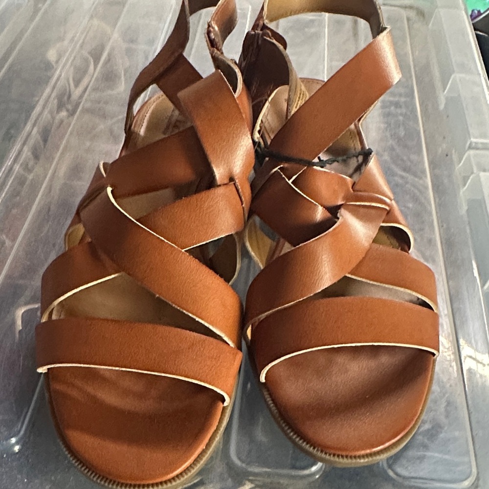 a.n.a Tan Strappy Sandals